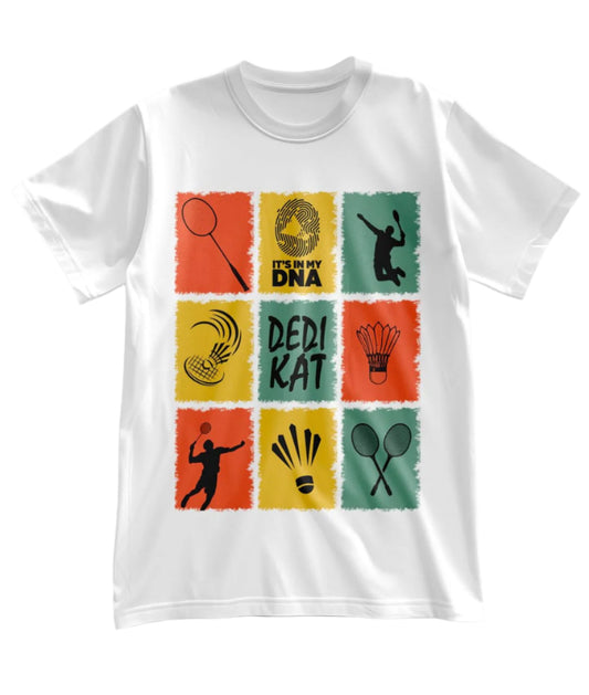Full view of Dedikat White T-shirt – breathable print t for activewear