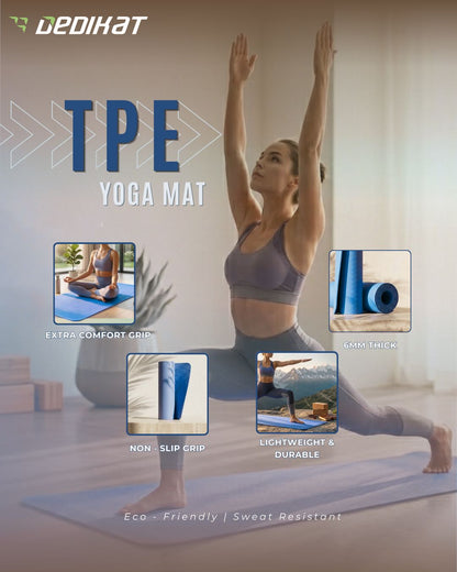 Dedikat Premium TPE Yoga Mat for Home Workout & Fitness