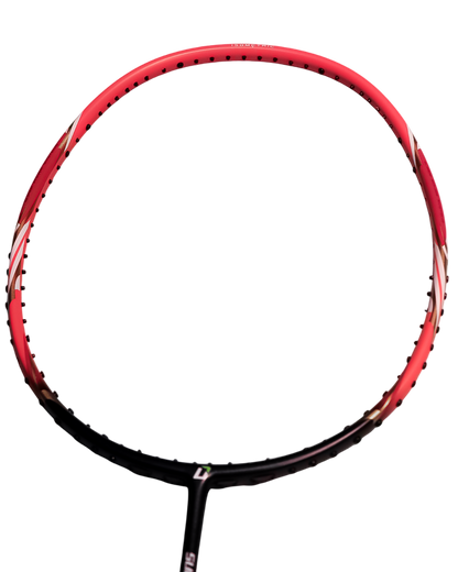 Badminton player using Dedikat Superlight 300 racket during a match