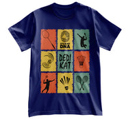 Dedikat Navy Badminton Print T-Shirt – Unisex Badminton Tshirt for Performance & Style